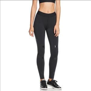 Aqua Athletics Star High Rise Crop Leggings Black